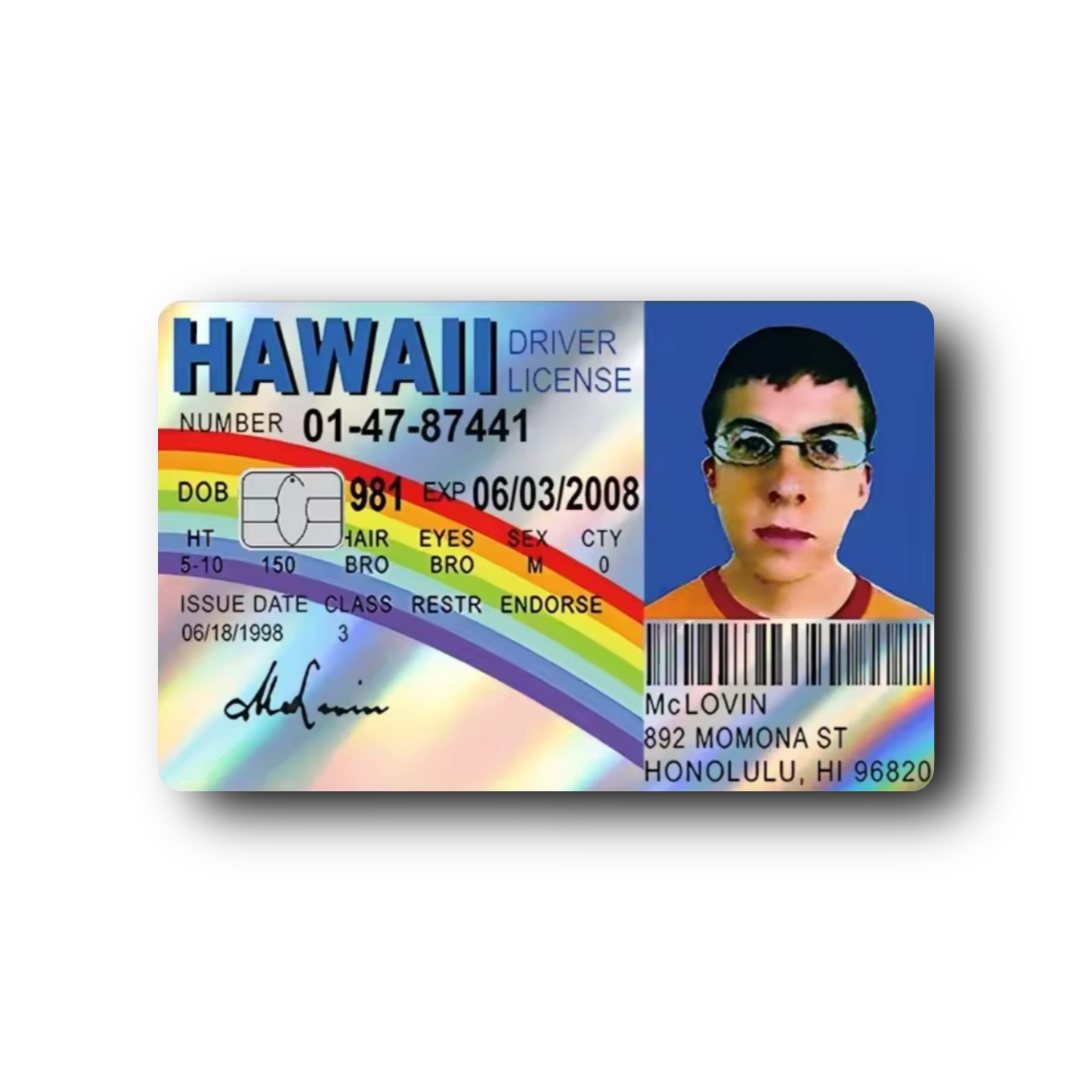 McLovins' Driver License (Holographic)