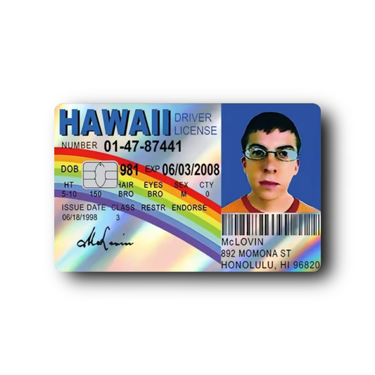 McLovins' Driver License (Holographic)